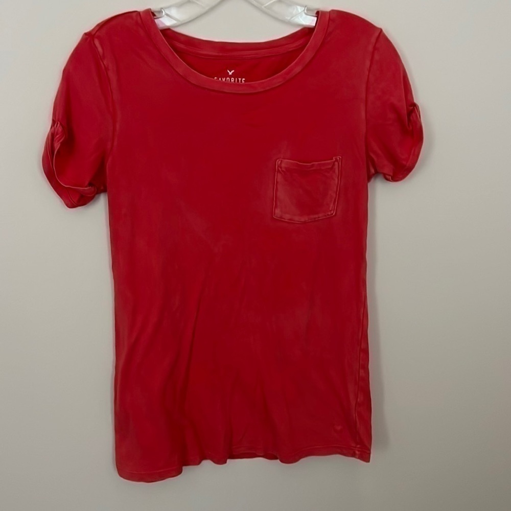 𝅺american Eagle l Favourite T l Red Shirt